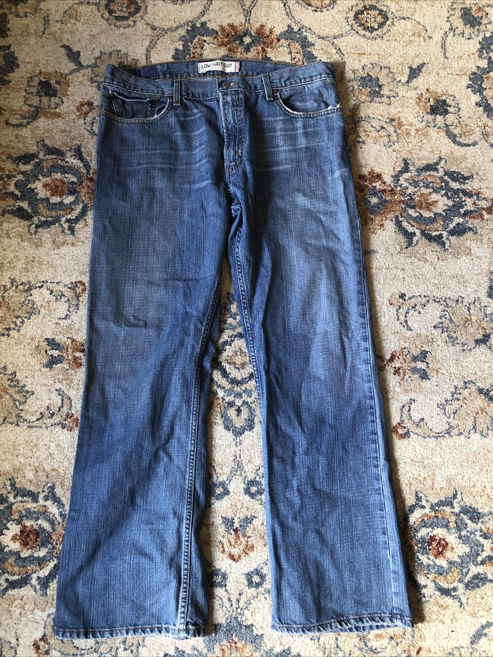 Levis 527 Boot Cut Jeans Men's 38x32 Medium Wash Blue Denim Cotton Y2K